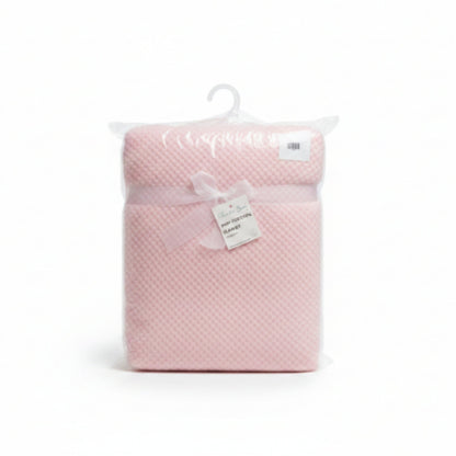 Baby Popcorn Blanket | Soft Plush Newborn Blanket - Pink
