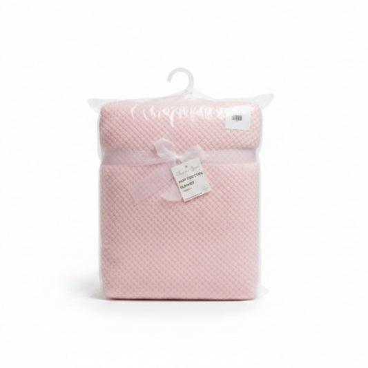 Baby Popcorn Blanket | Soft Plush Newborn Blanket - Pink