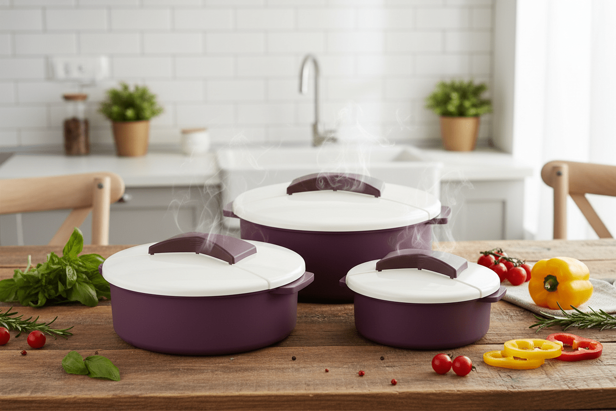 Bager 3pc Luna Plastic Pot Set