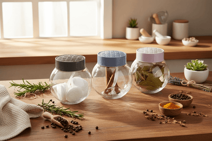 Bager Rattan Double Jar with Spoon - 750ml