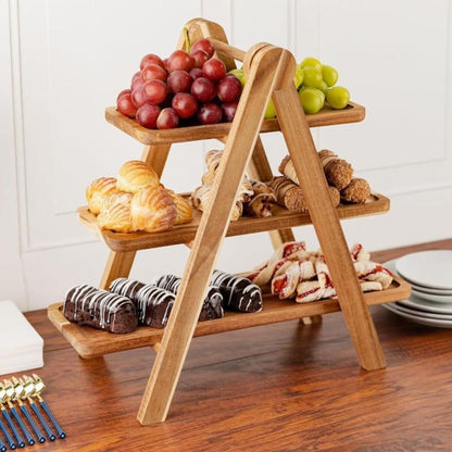 Bamboo 3 Layer Food Stand