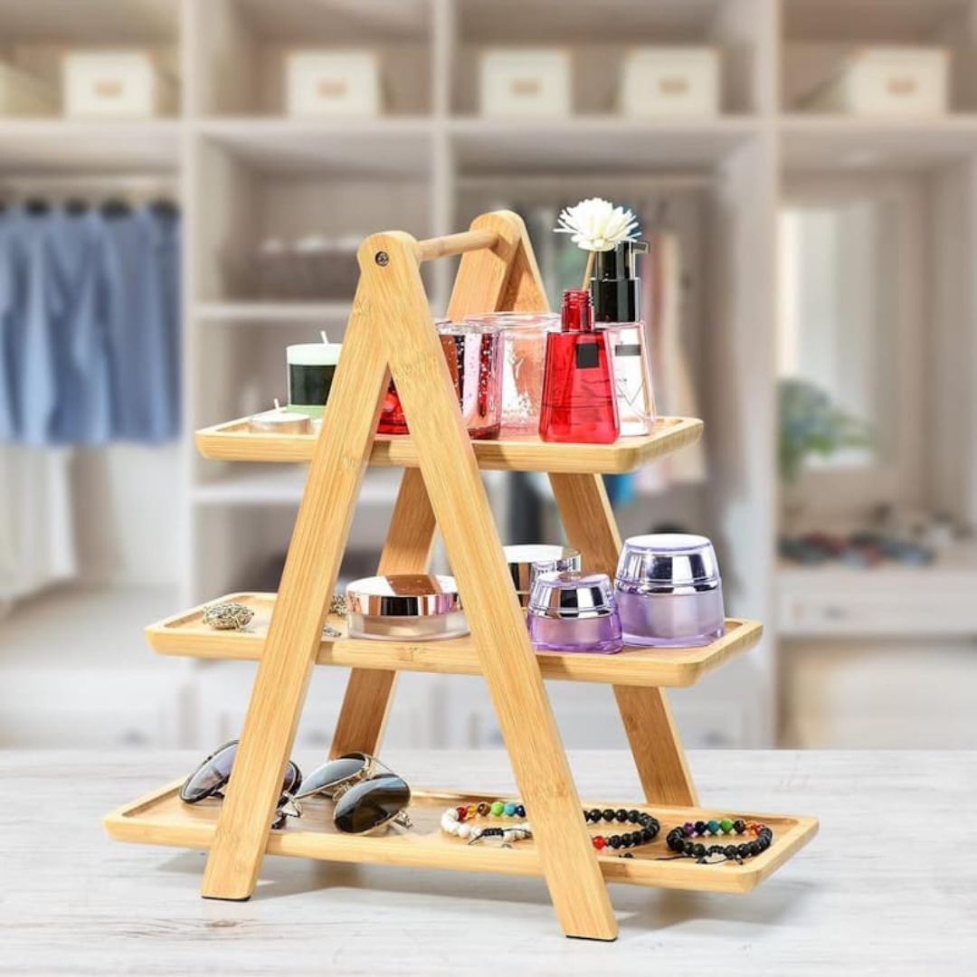 Bamboo 3 Layer Food Stand