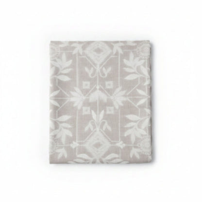 Beige Floral Table Cloth 6 Seater 1.3m x 2.3m