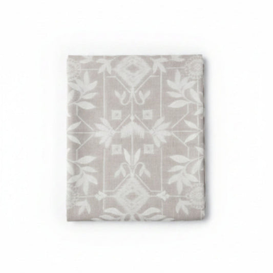 Beige Floral Table Cloth 6 Seater 1.3m x 2.3m