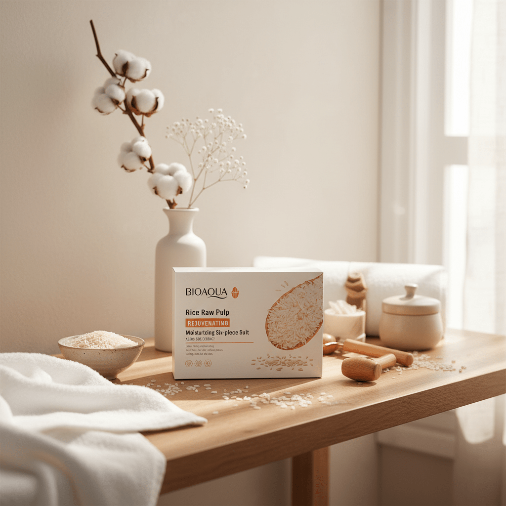 Bioaqua Rice Raw Pulp Moisturizing Skin Care Set
