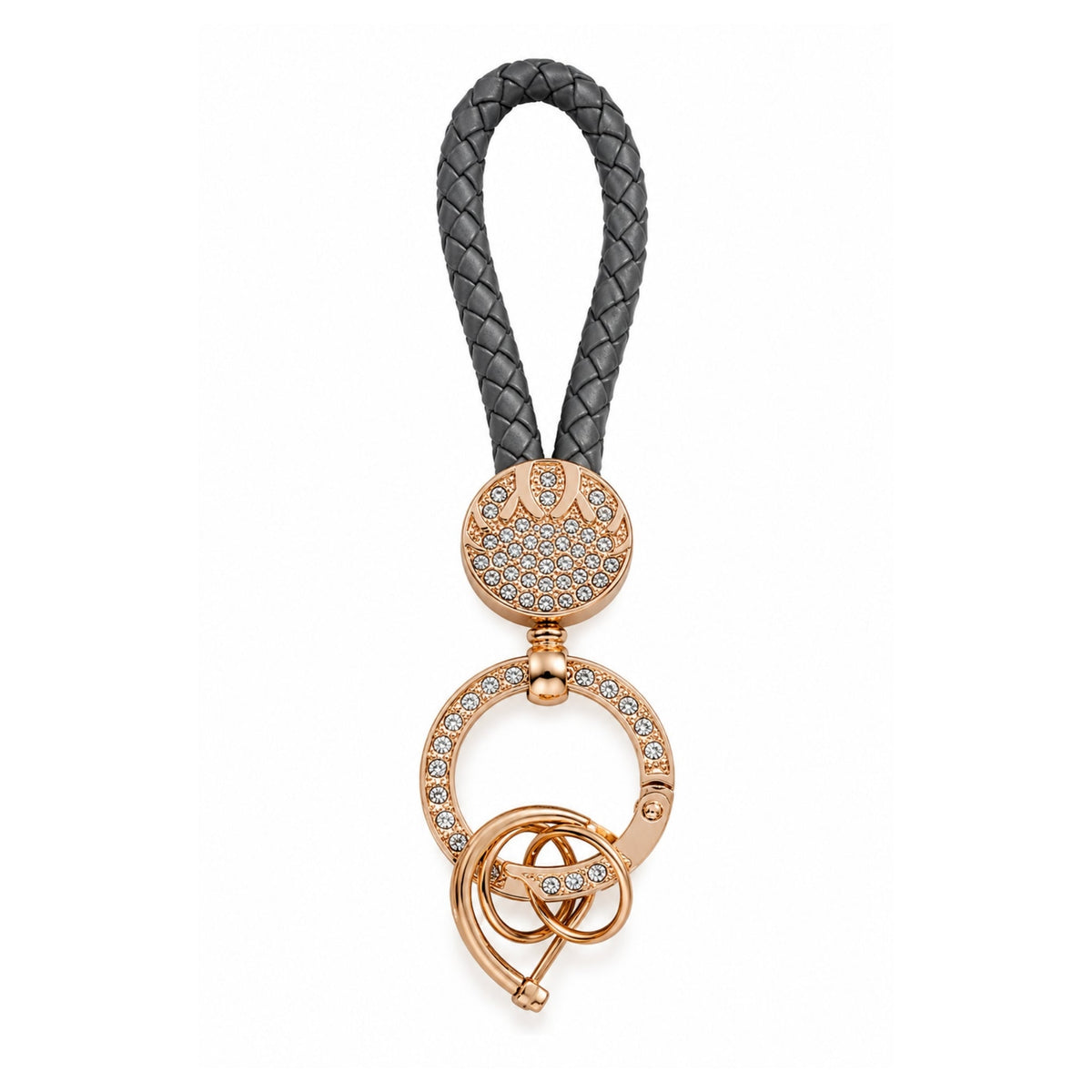 Bling Keychain – Sparkly Rhinestone Style Key Ring with Decorative Finish