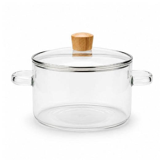 Borosilicate Glass Cooking Pot – Heat Resistant Glass Pot for Cooking & Everyday Kitchen Use
