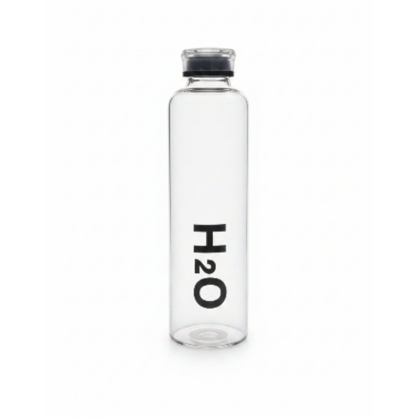 Borosilicate Glass H2O Water Bottle 1L