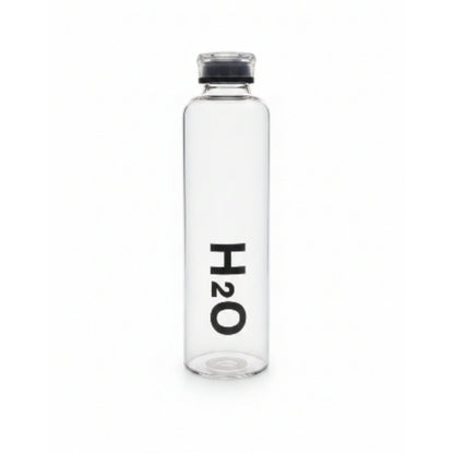 Borosilicate Glass H2O Water Bottle 1L