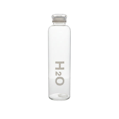 Borosilicate Glass H2O Water Bottle 1L