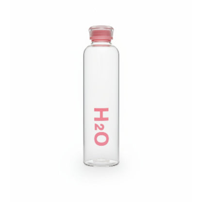 Borosilicate Glass H2O Water Bottle 1L