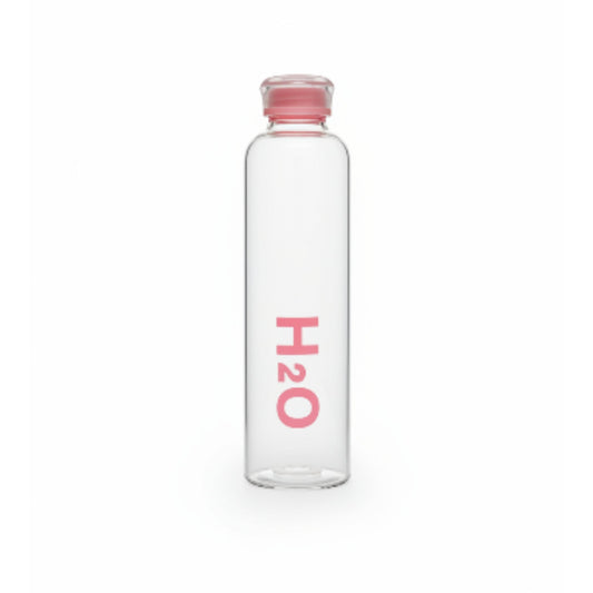Borosilicate Glass H2O Water Bottle 1L