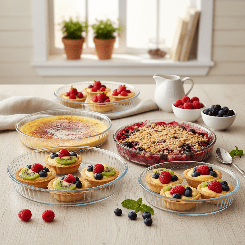 Broart 2pc Round Optic Casserole