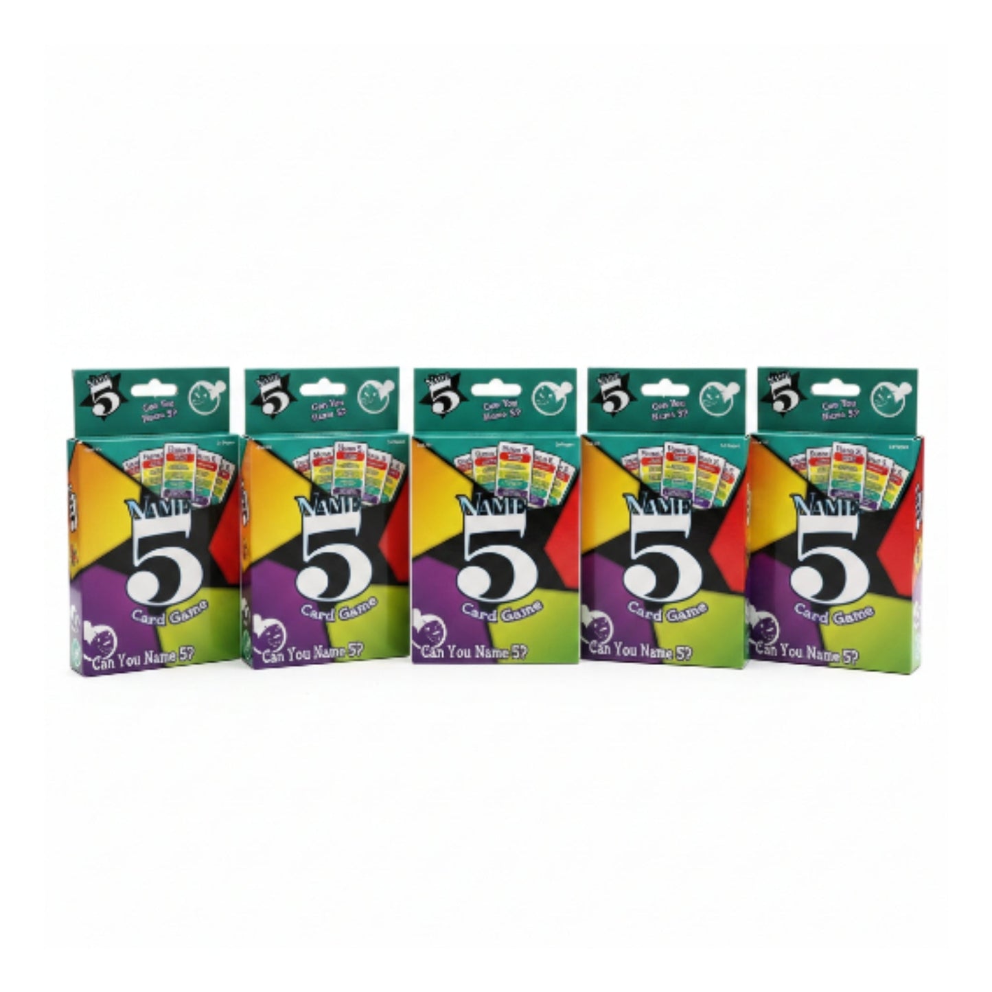 Can You Name 5 Card Game - Fast - Paced Family Party Trivia Game For 2+ Players