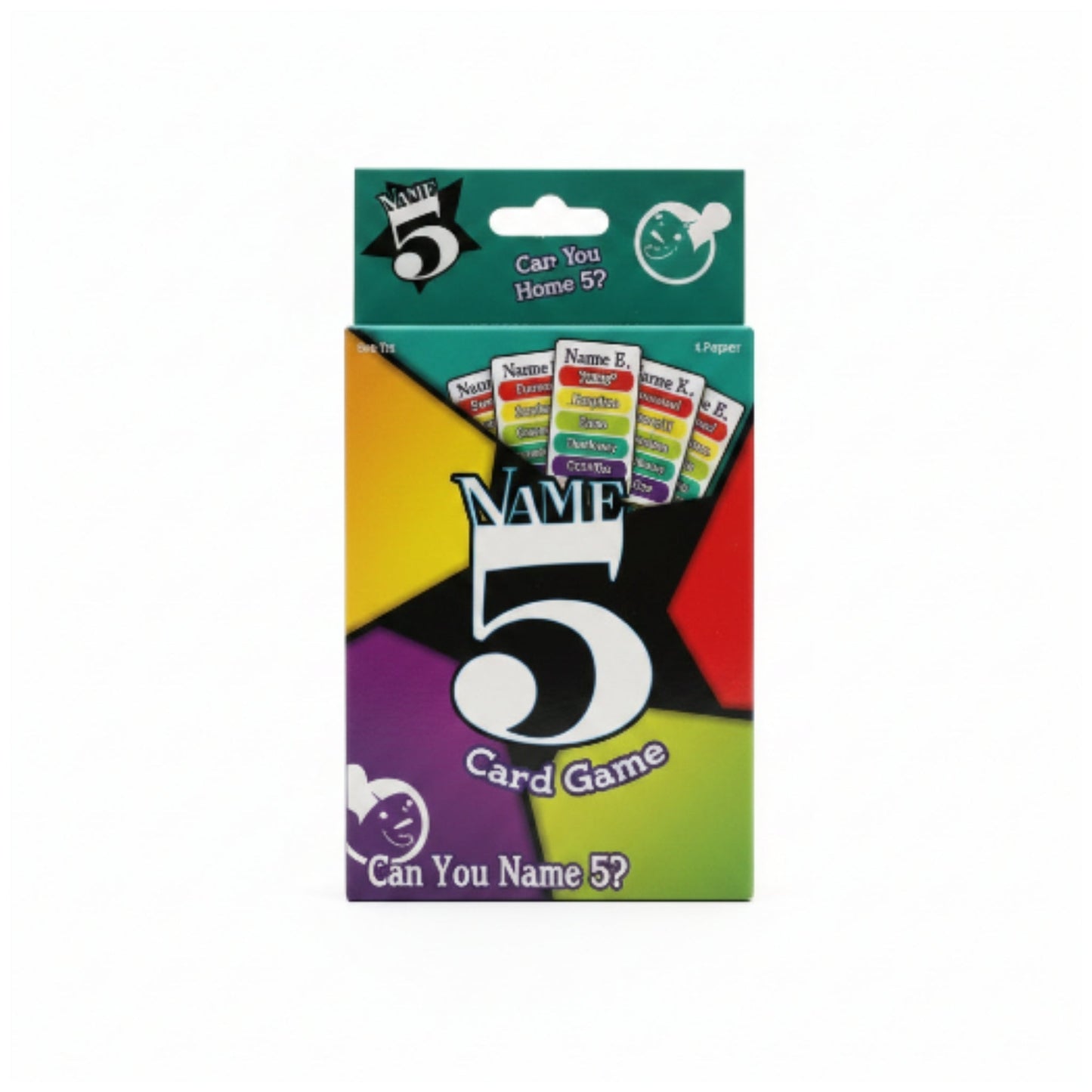 Can You Name 5 Card Game - Fast - Paced Family Party Trivia Game For 2+ Players