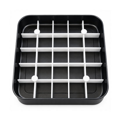 Carbon Steel Cake Tin – Baking Pan With Lid & Cutting Divider – Easy Portioning Design
