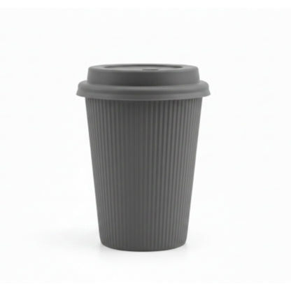 Ceramic Ribbed Coffee Cup 370ml