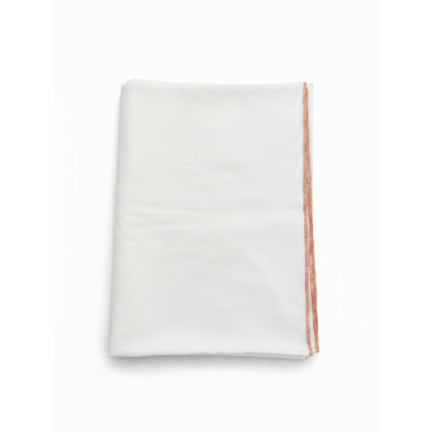 Chainstore Off White With Orange Over Lock Table Cloth 1.8m x 2.7m