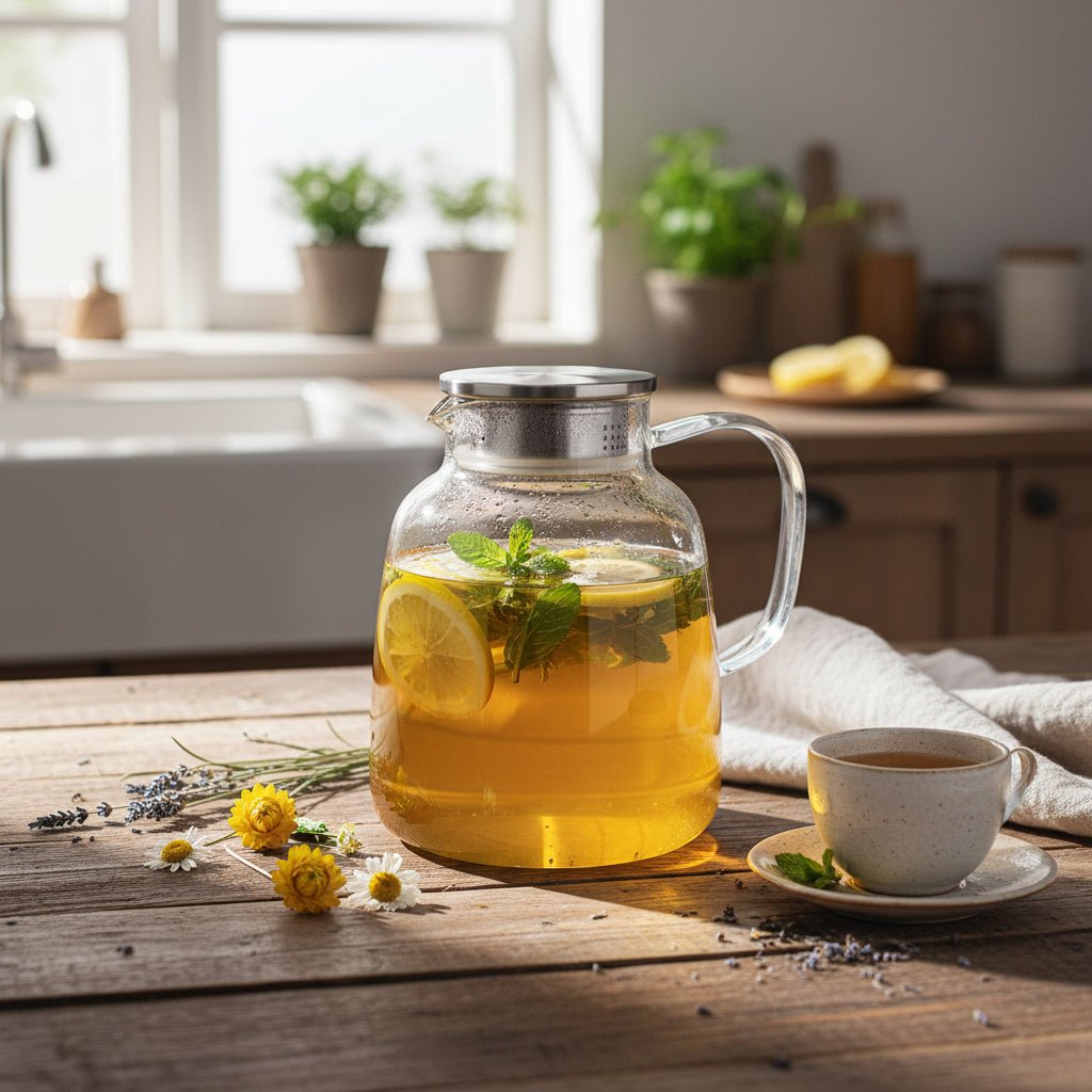 Clear Borosilicate Glass Stovetop Teapot 2L