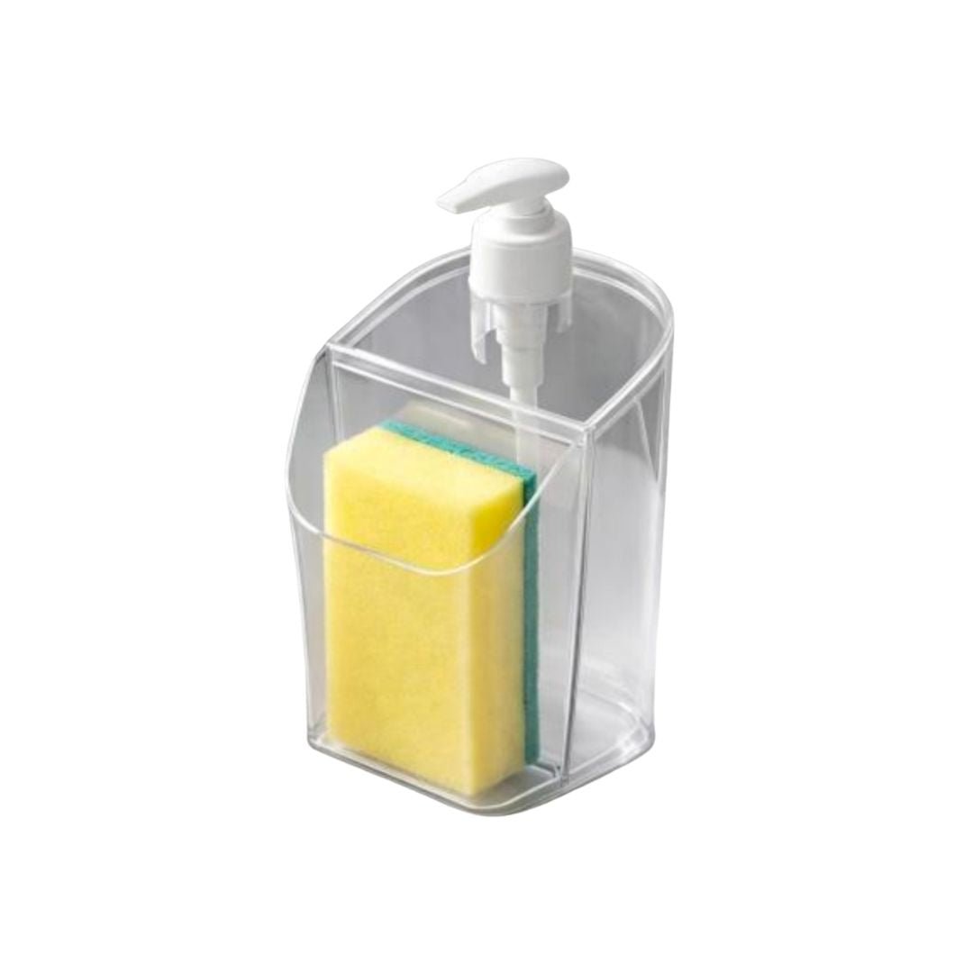 Clear Soap Pump With Sponge Holder