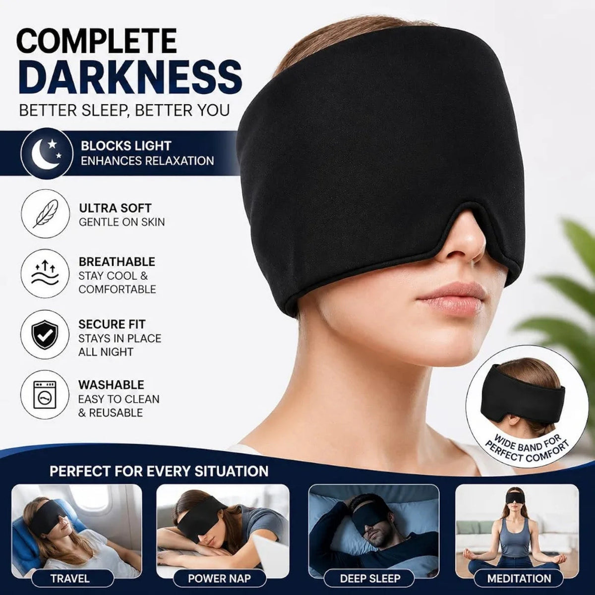 Cold Compress Eye Mask – Cooling Gel Eye Mask for Relaxation & Soothing Relief