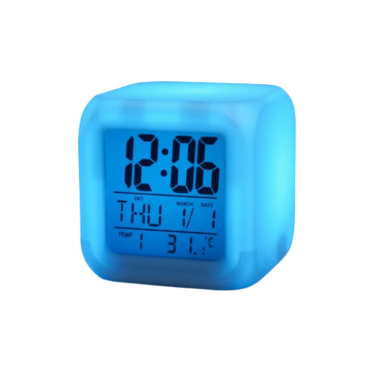 Colour Changing LED Digital Clock – Modern Bedside Alarm Clock with Night Light