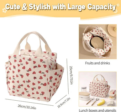 Corduroy Insulated Lunch Bag - Large