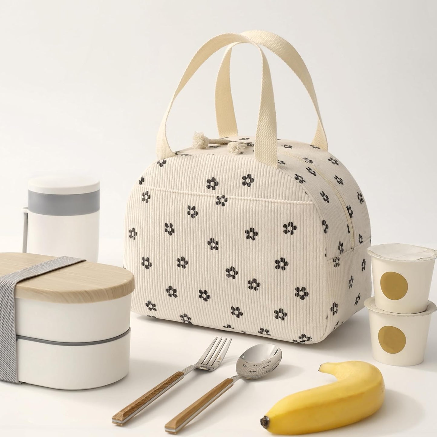 Corduroy Insulated Lunch Bag - Small