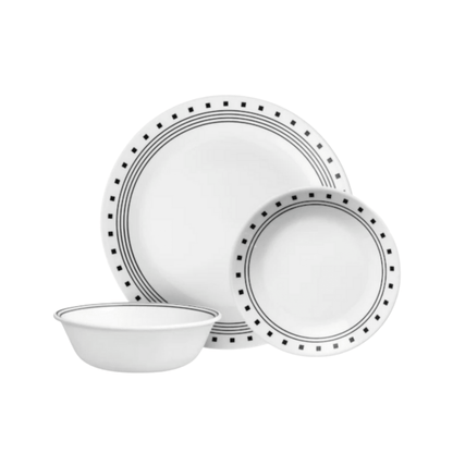 Corelle 12pc City Block Dinner Set