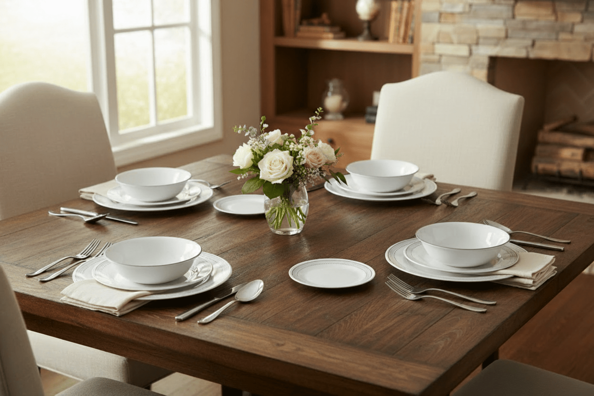 Corelle 12pc Mystic Gray Dinner Set