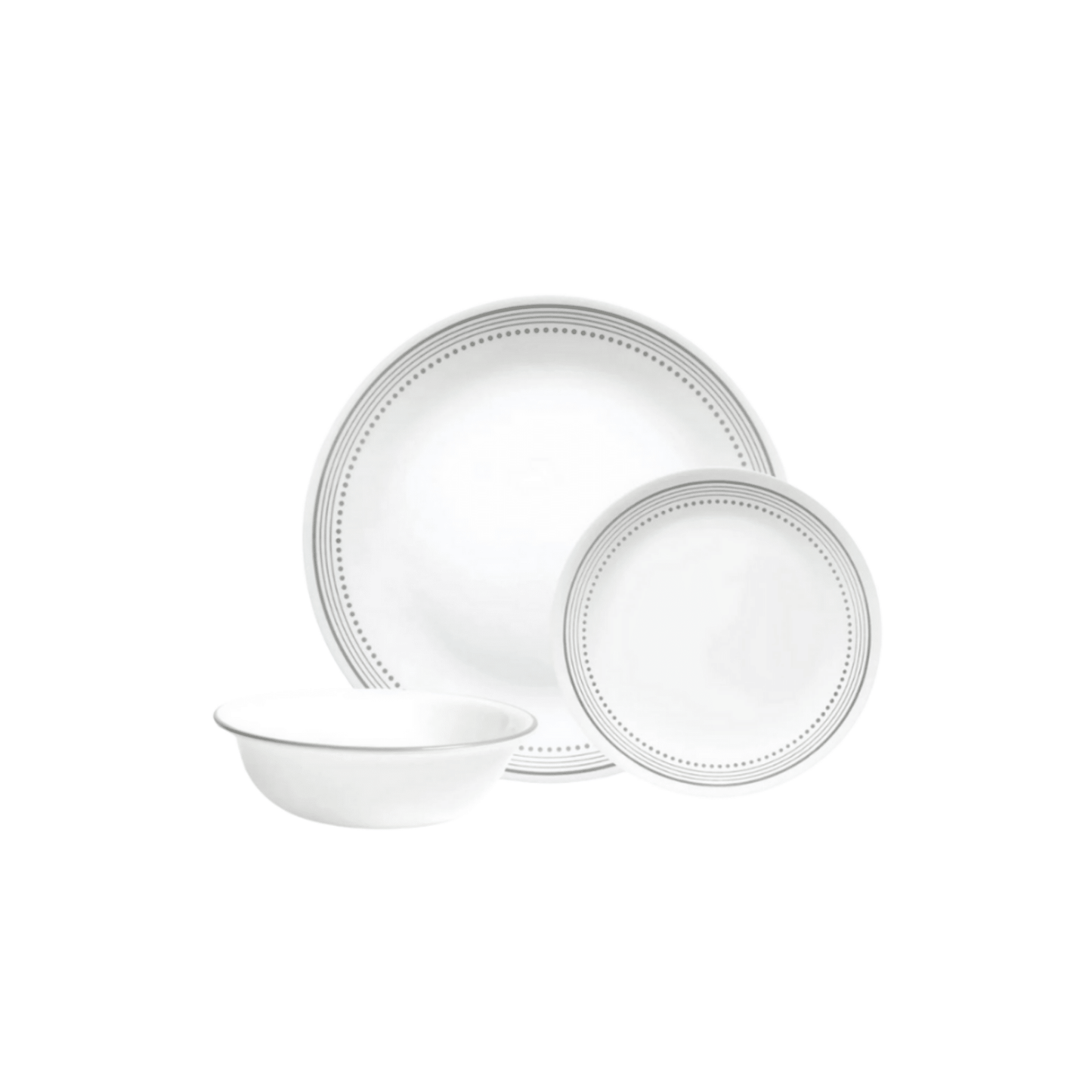 Corelle 12pc Mystic Gray Dinner Set