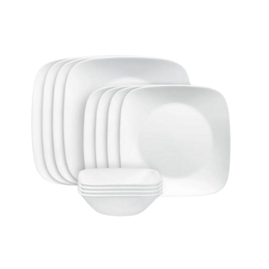 Corelle 12pc Pure White Dinner Set