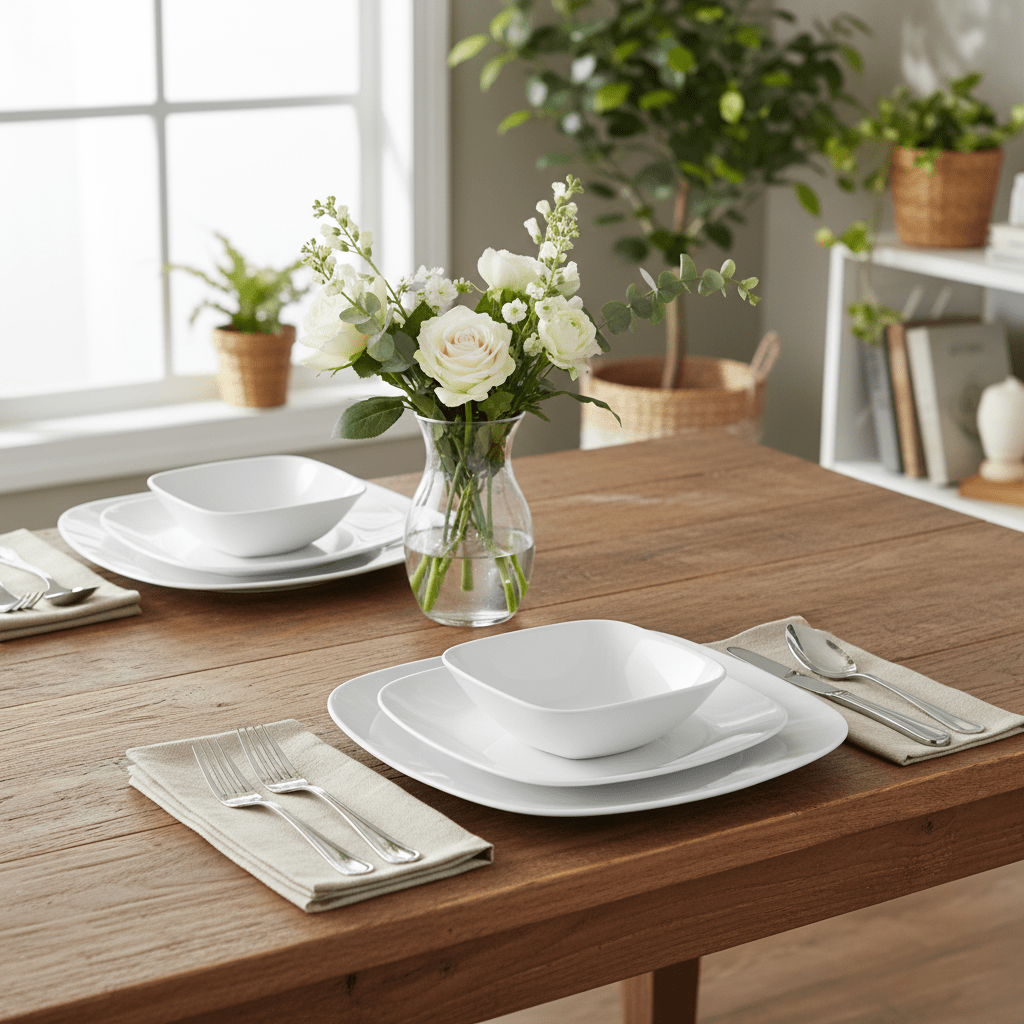 Corelle 12pc Pure White Dinner Set