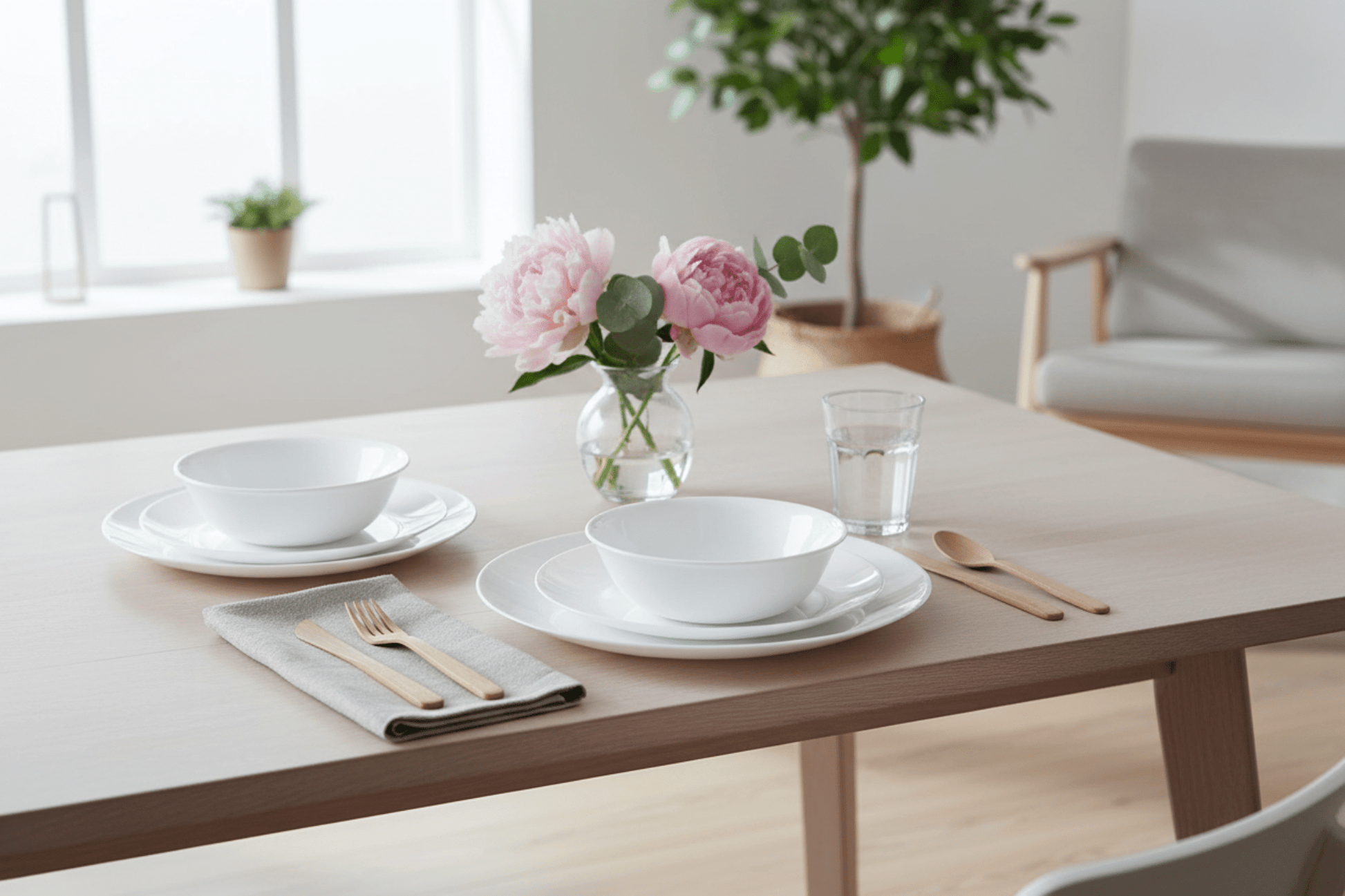 Corelle 12pc Winter Frost White Dinner Set