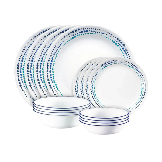Corelle 16pc Ocean Blues Dinner Set