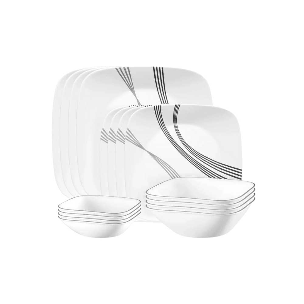 Corelle 16pc Urban Arc Square Dinner Set
