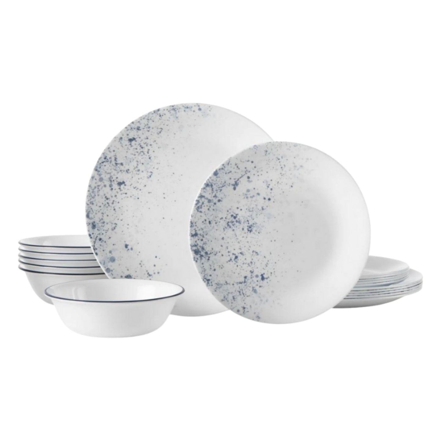 Corelle 18pc Indigo Speckle Dinner Set