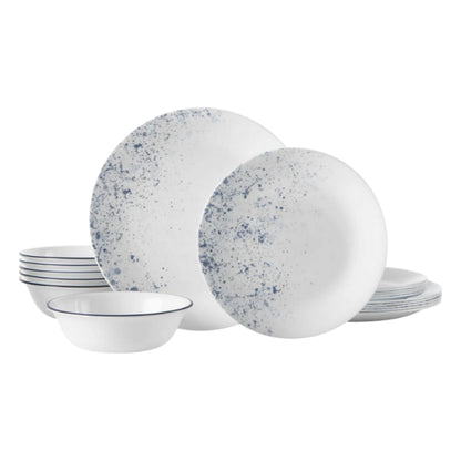 Corelle 18pc Indigo Speckle Dinner Set
