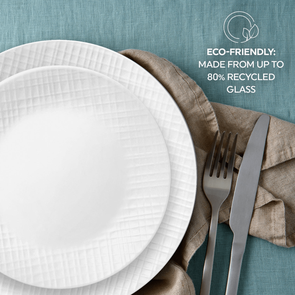 Corelle 18pc Linen Weave Dinner Set