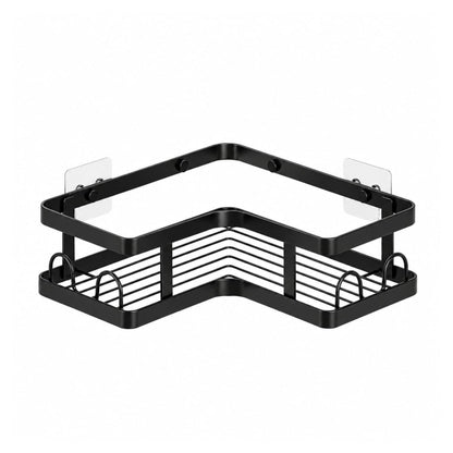 Corner Shower Caddy - Rust-Resistant Bathroom Shower Organizer Shelf - Black