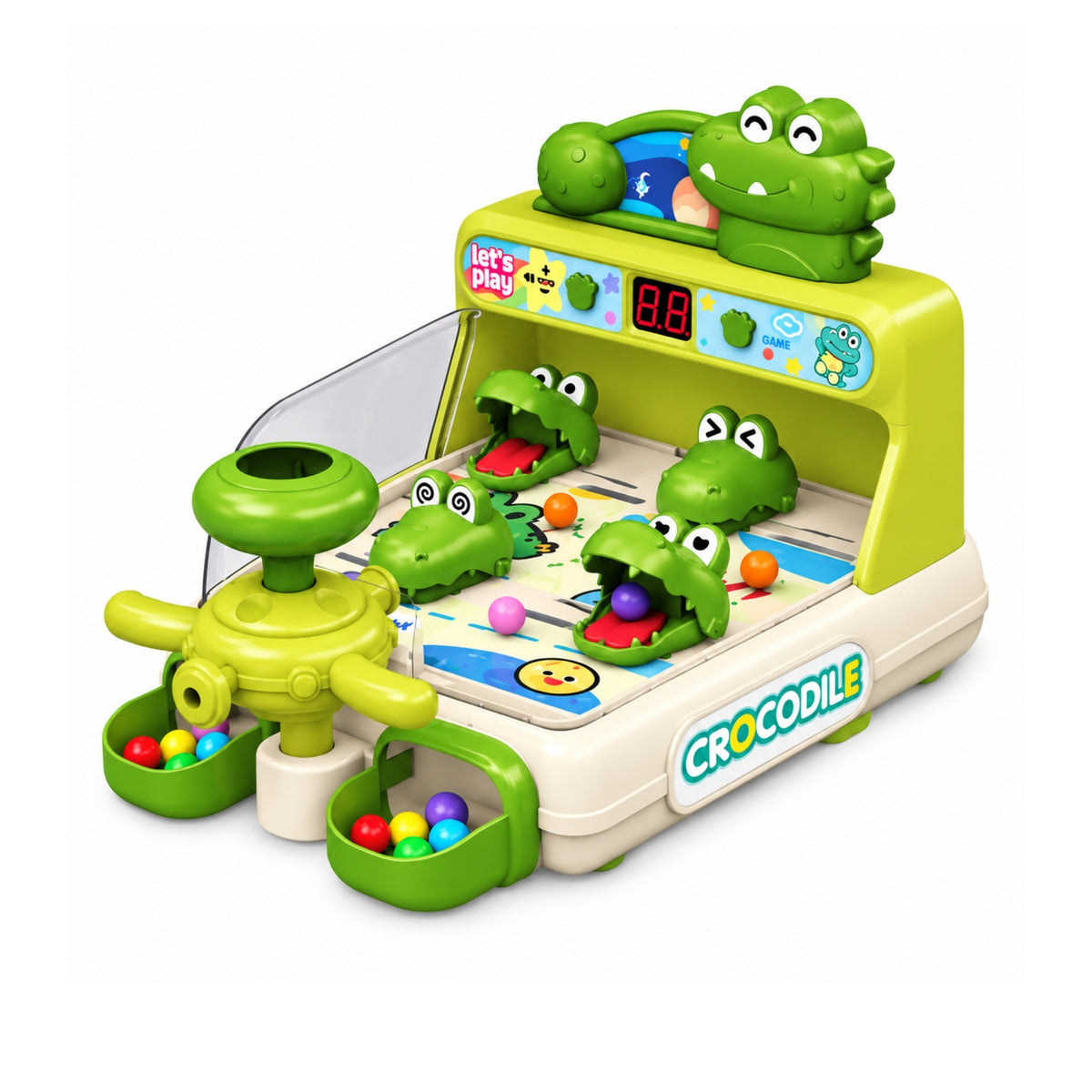 Crocodile Pinball Game – Fun Desktop Arcade Toy with Interactive Play – Kids Game On White Background