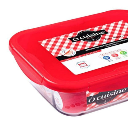 Cuisine Airtight Glass Storage With Flaps - 1.9L