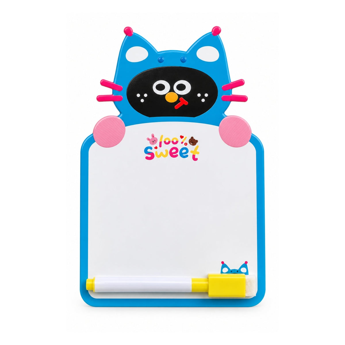 Cute Animal Whiteboard & Marker Set – Double-Sided Writing Board with Weekly Timetable