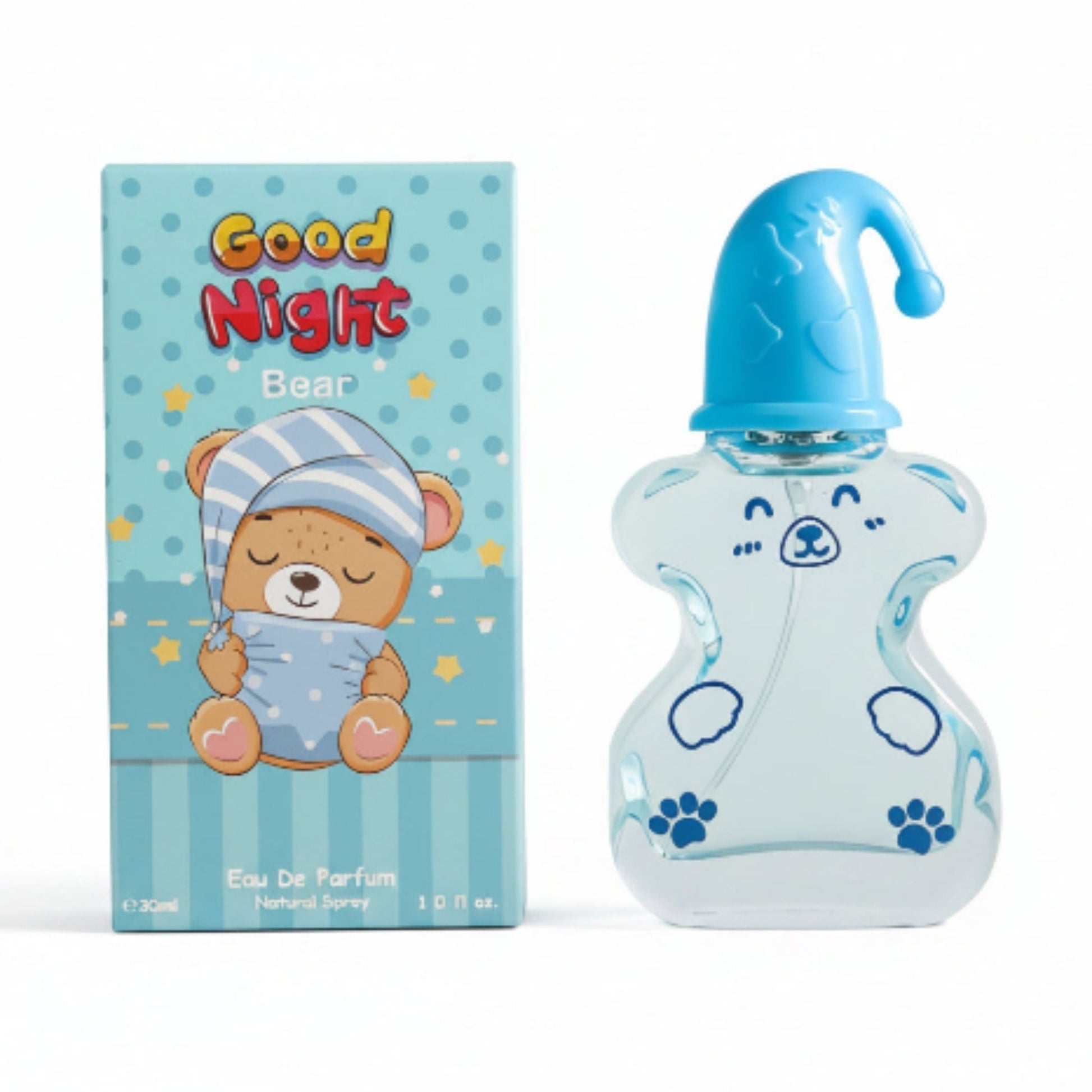Cute Bear Kids Perfume Spray 30ml On White Background