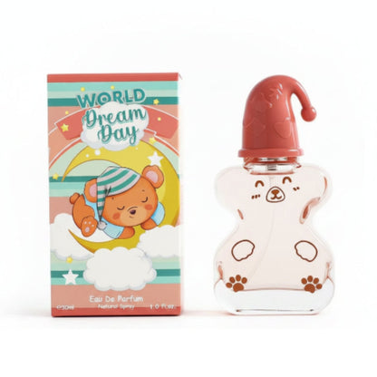 Cute Bear Kids Perfume Spray 30ml On White Background