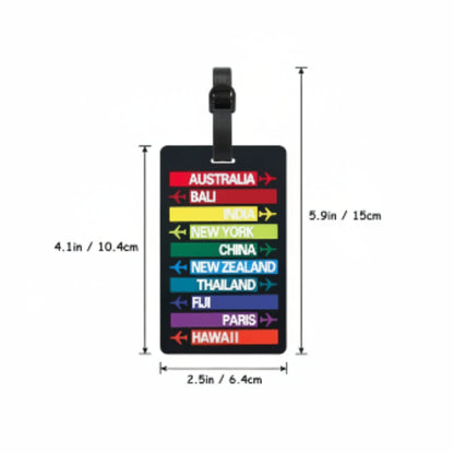 Danny Go 2pc Luggage Tags - Countries