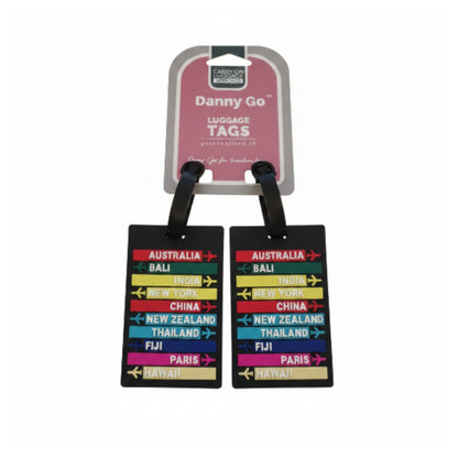 Danny Go 2pc Luggage Tags - Countries