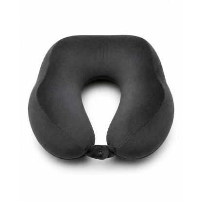Danny Go U-Shaped Travel Neck Pillow – Soft Memory Foam Neck Cushion Grey On White Background