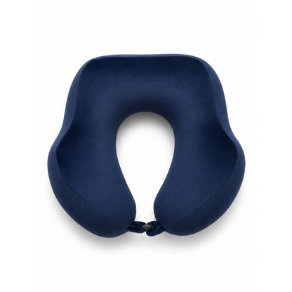Danny Go U-Shaped Travel Neck Pillow – Soft Memory Foam Neck Cushion Navy On White Background