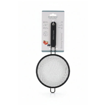 Danny Home 12cm Black Stainless Steel Fine Mesh Sifter | Kitchen Flour Sieve